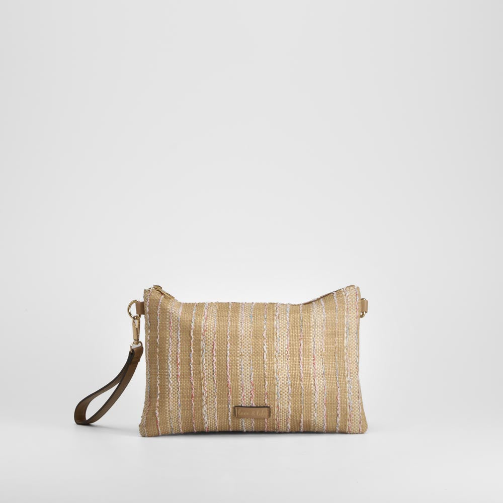 Bolso rafia rayas multicolor SENDA ROAD