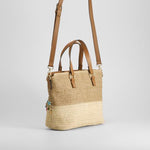 Bolso rafia cenefa beige SENDA ROAD