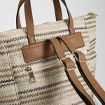 Bolso mochila rafia marrón SENDA ROAD