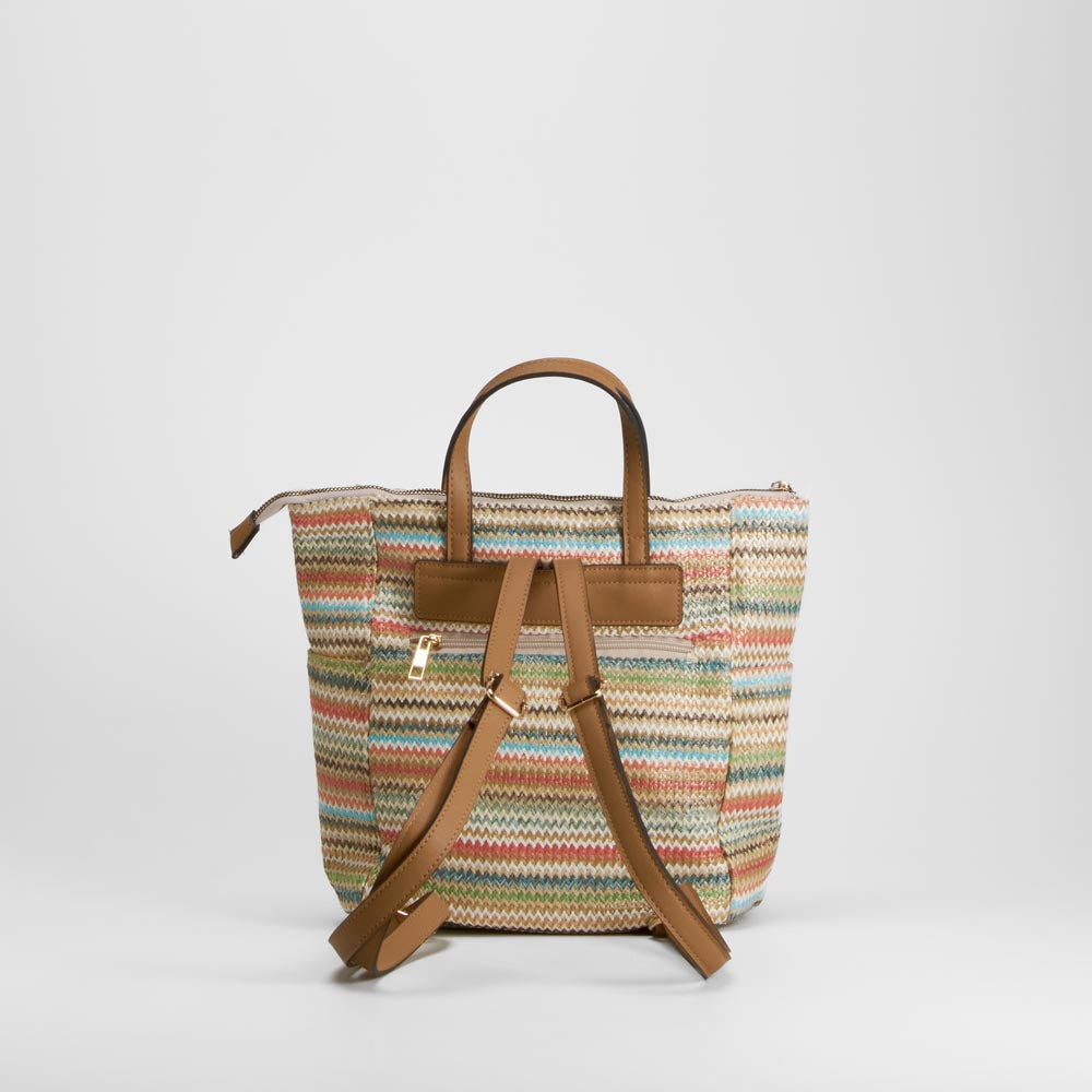 Mochila rafia rayas multicolor SENDA ROAD