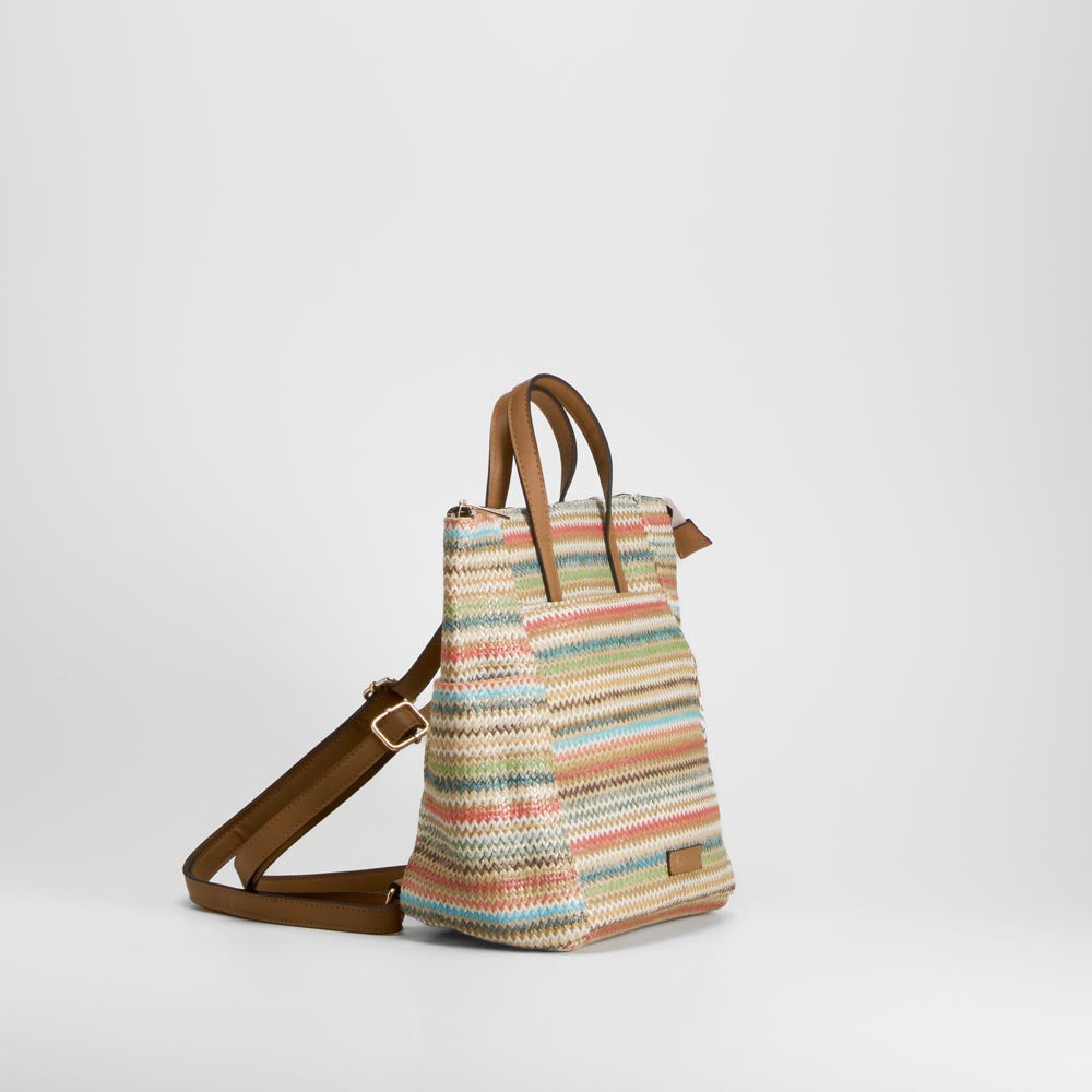 Mochila rafia rayas multicolor SENDA ROAD