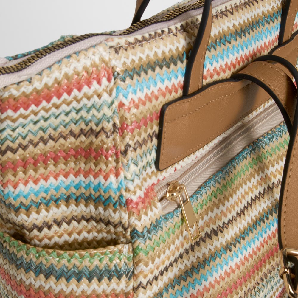 Mochila rafia rayas multicolor SENDA ROAD