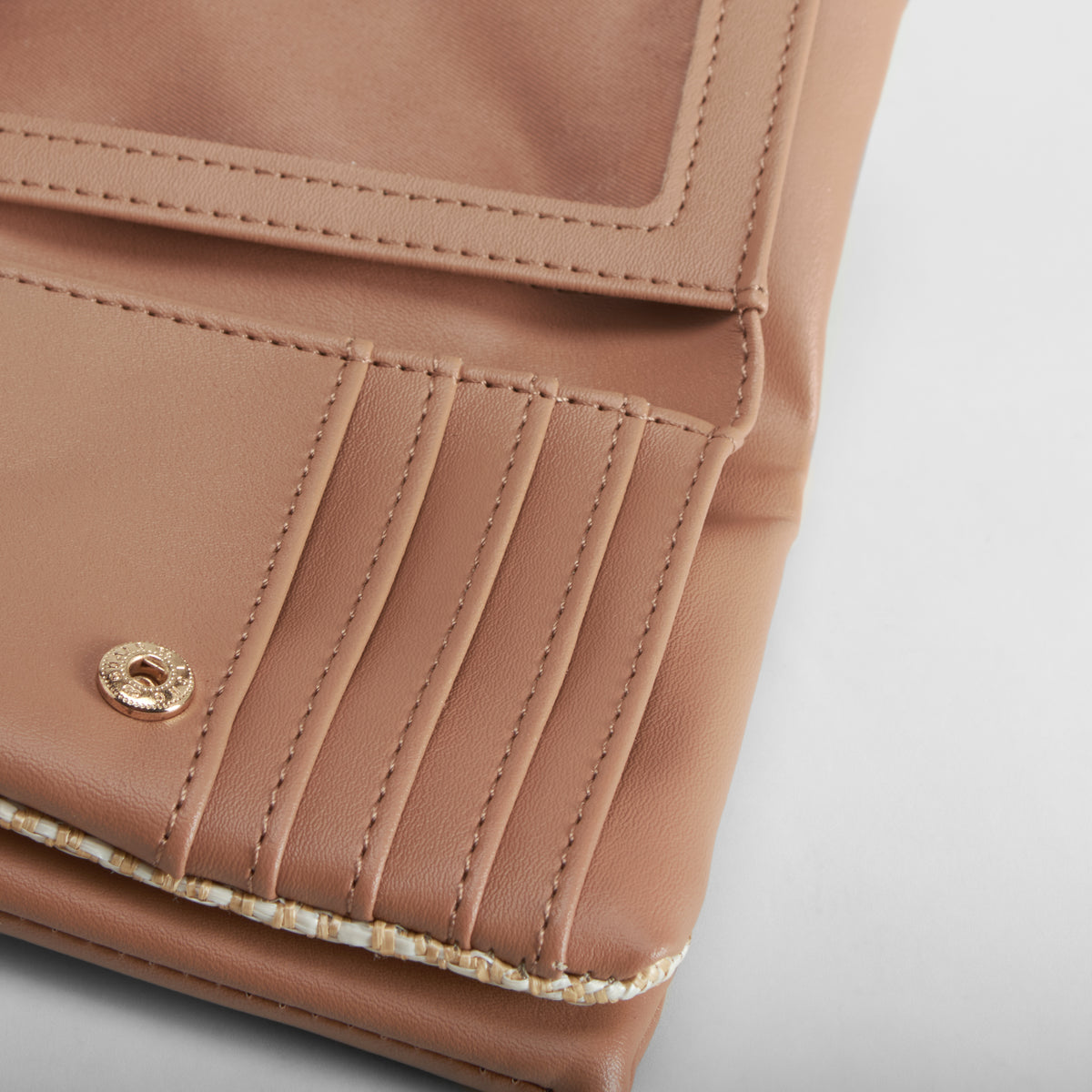 Cartera rafia bicolor beige PICCOLA PIU