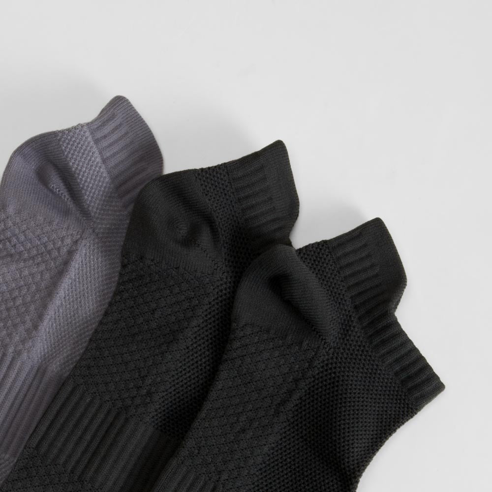 Pack 3 calcetines tobilleros gris y negro MERKAL