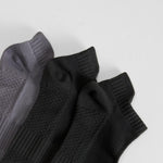 Pack 3 calcetines tobilleros gris y negro MERKAL