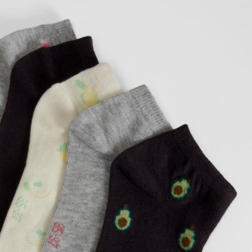 Pack 5 calcetines invisibles multicolor MERKAL