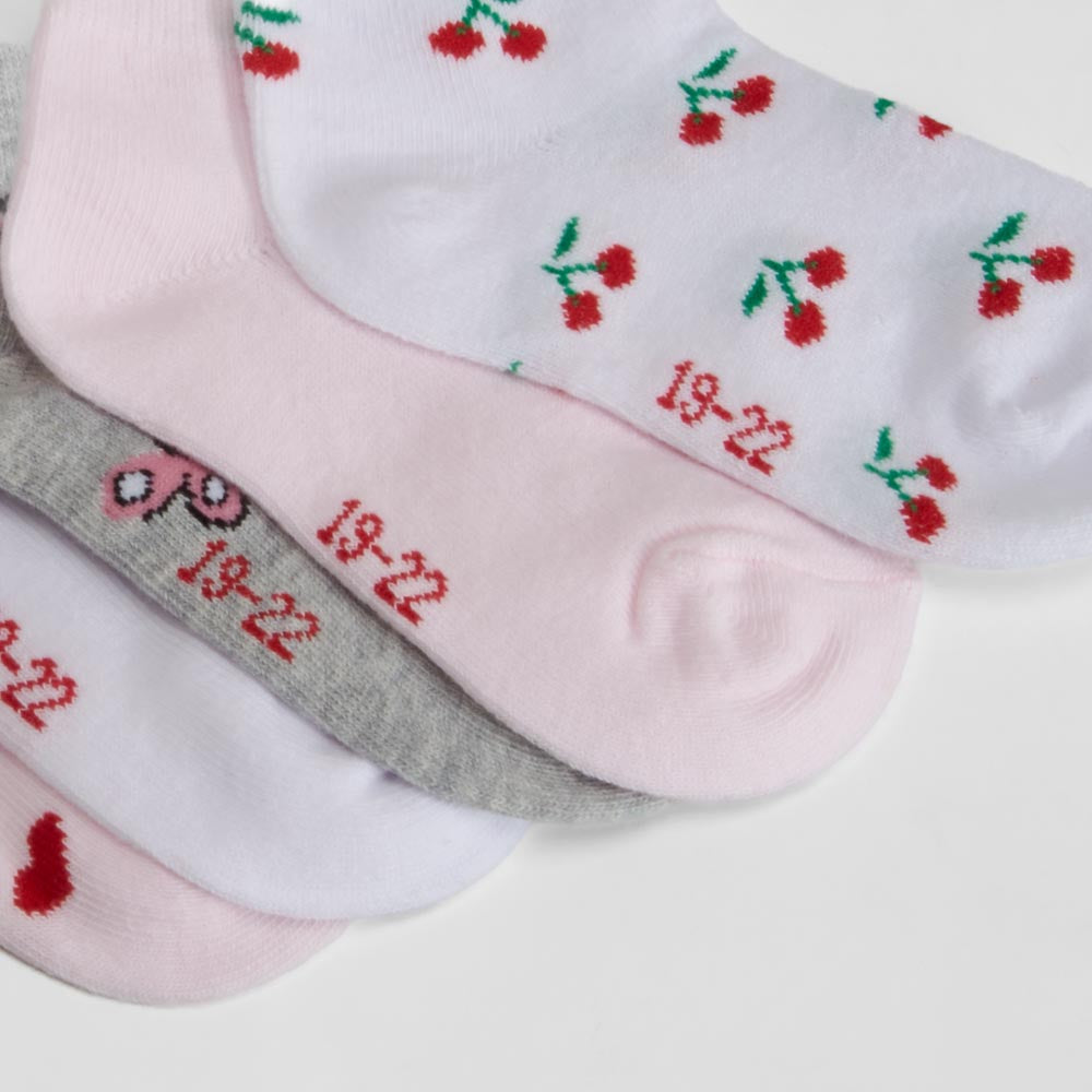 Pack 5 calcetines bebé cerezas multicolor MERKAL