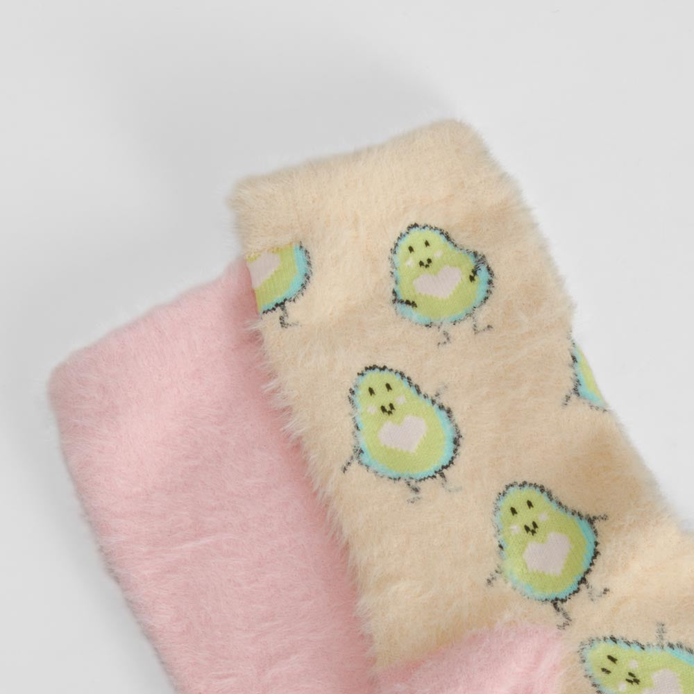 Pack 2 calcetines aguacate amarillo y rosa MERKAL