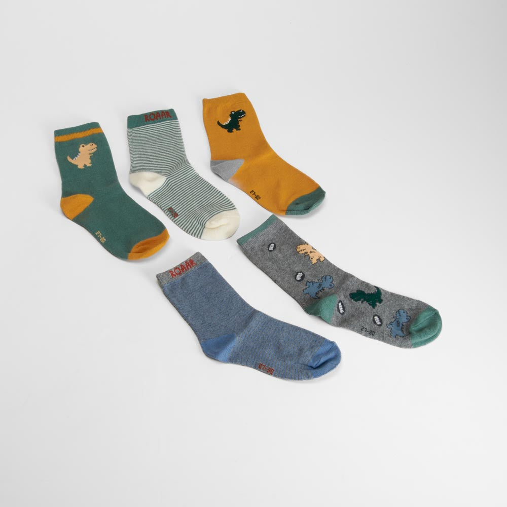 Pack de 5 calcetines dino multicolor MERKAL