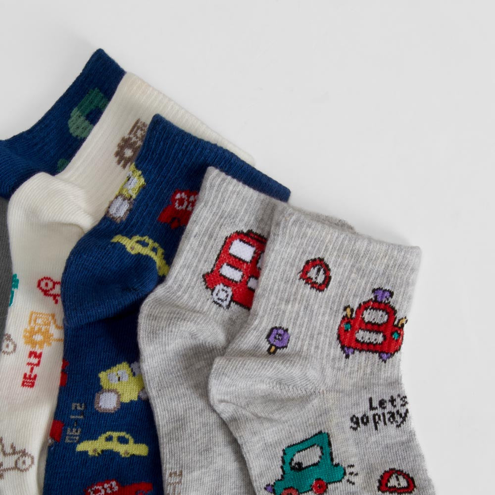 Pack 5 calcetines vehículos multicolor MERKAL