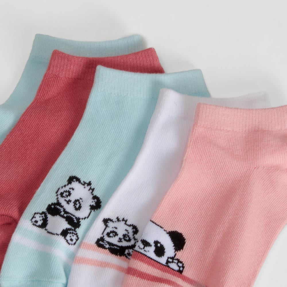 Pack 5 calcetines cortos pandas multicolor MERKAL