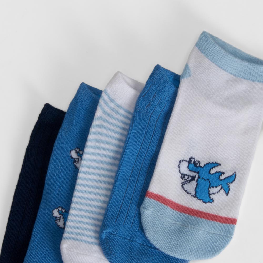 Pack 5 calcetines cortos azul MERKAL