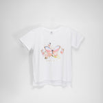 Camiseta mariposa estampada blanca NYC