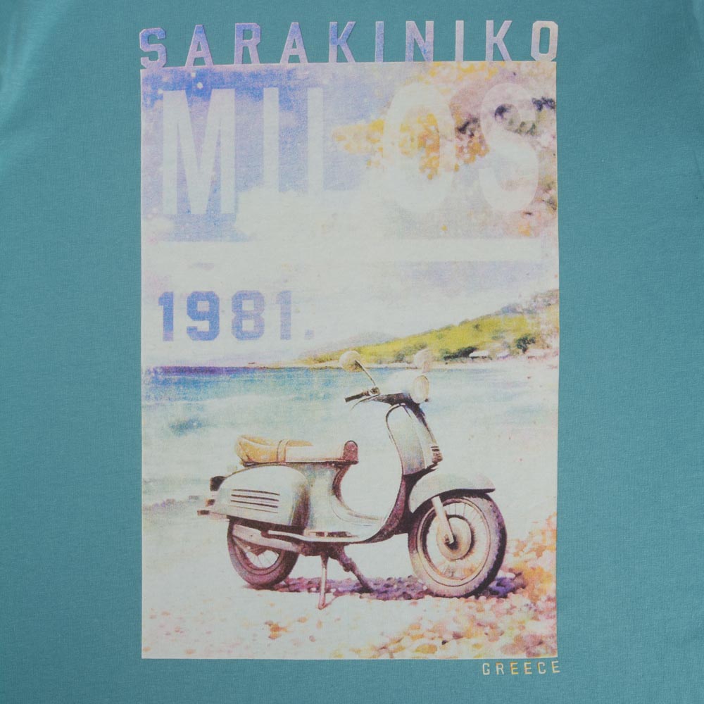 Camiseta manga corta Mykonos verde NYC