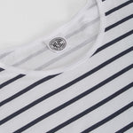 Camiseta manga corta rayas azul NYC
