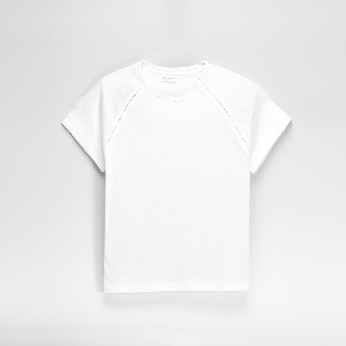 Camiseta manga corta blanca PICCOLA PIU