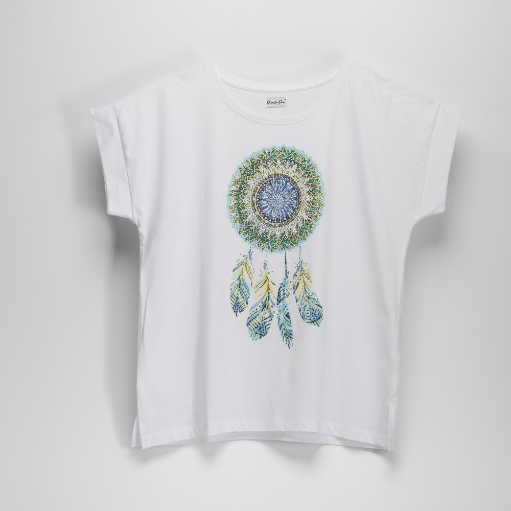 Camiseta atrapasueños blanca PICCOLA PIU