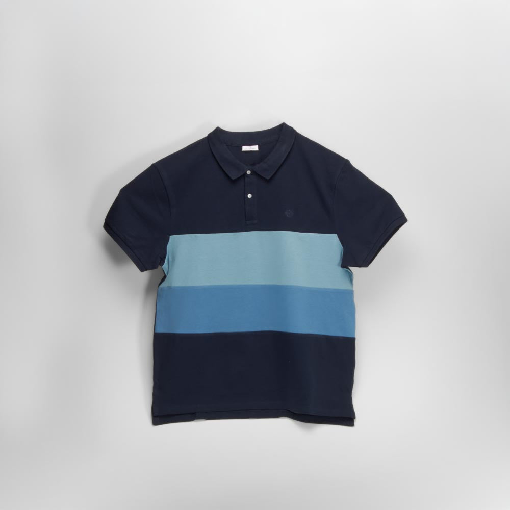 Polo tricolor azul MR HANSEN