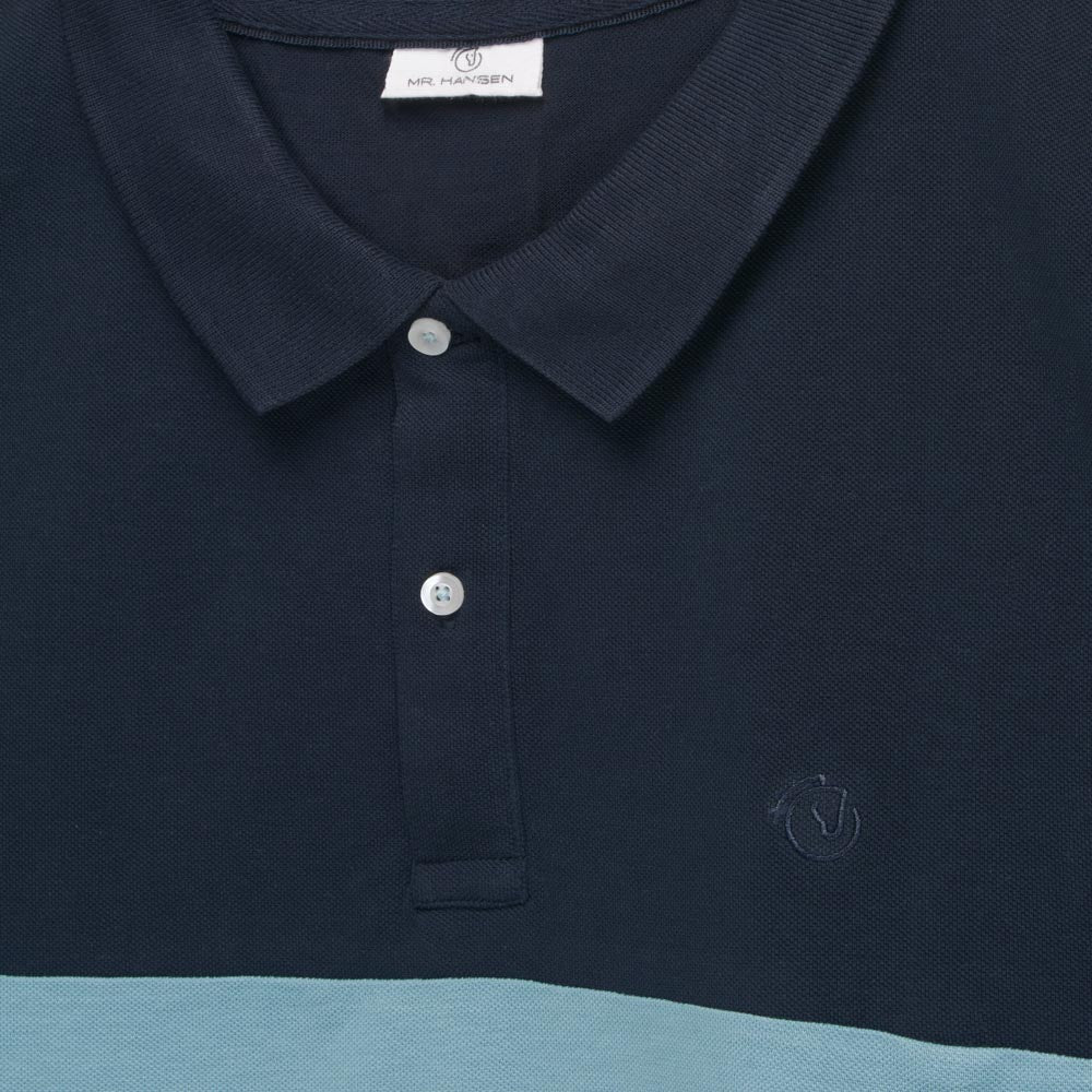 Polo tricolor azul MR HANSEN