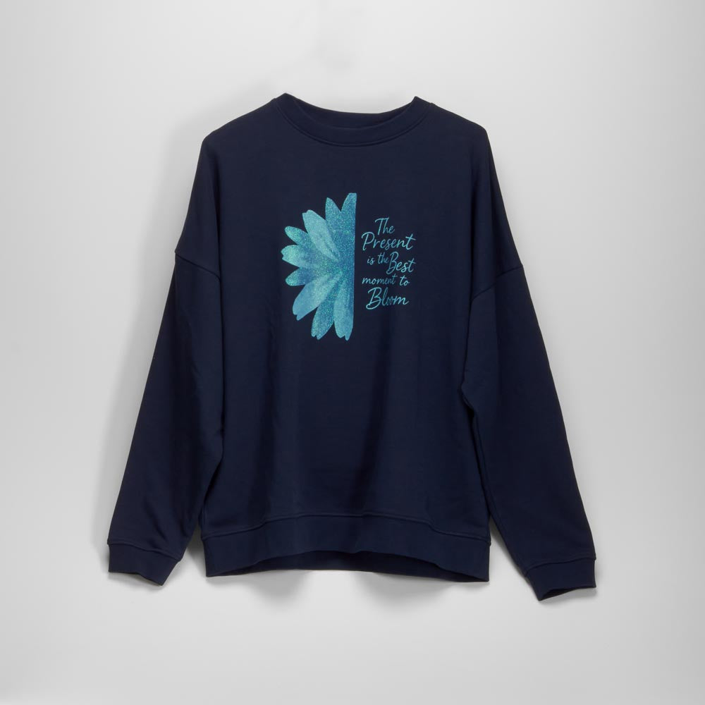 Sudadera mujer floral azul MERKAL
