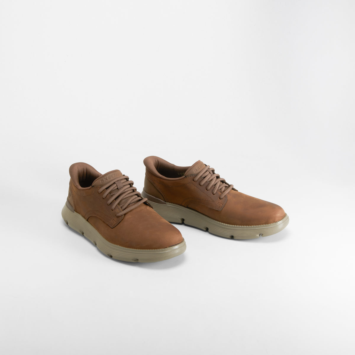 Zapato casual slip ins piel marrón SKECHERS
