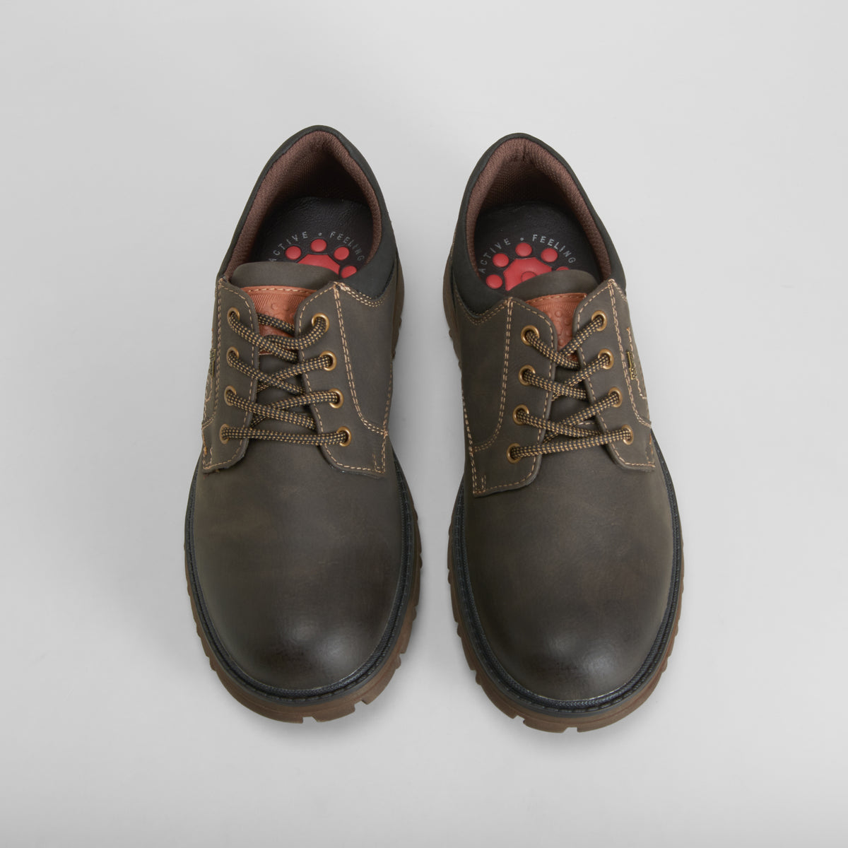 Zapato casual dentado cordón marrón RELIFE