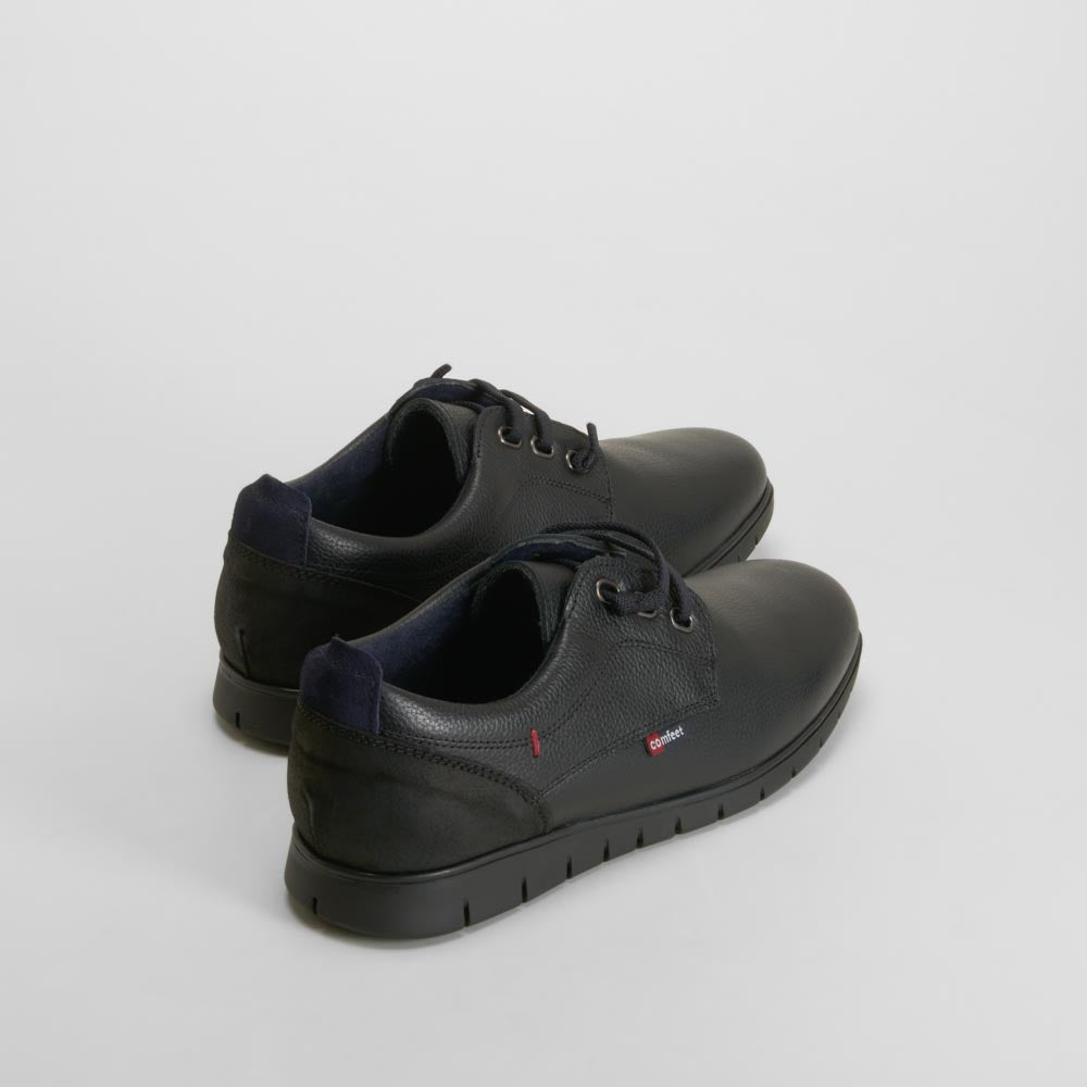 Zapato elástico piel negro COMFEET