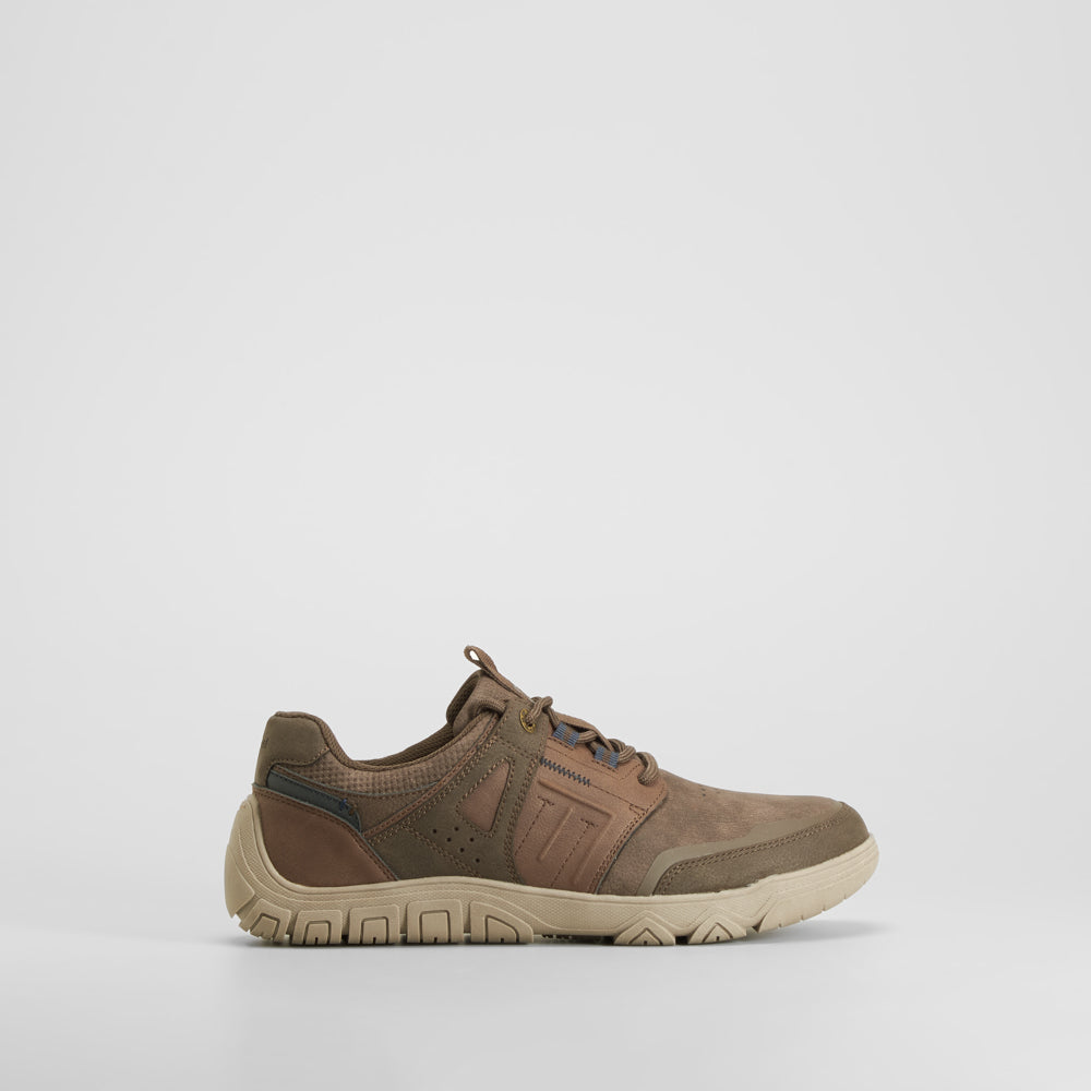Zapatilla barefoot marron suela alta COMFEET