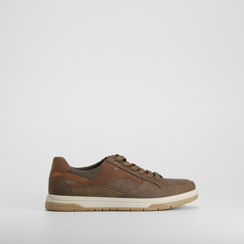Zapatilla casual Hexaflex marrón COMFEET