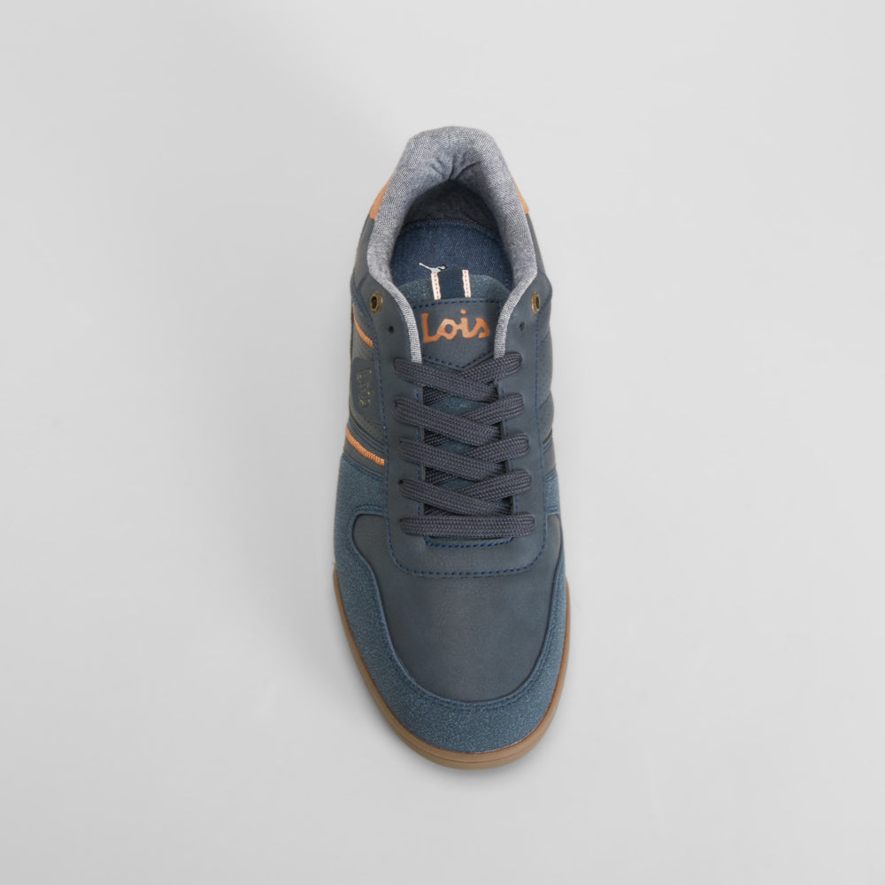 Zapatilla azul marino suela blanca LOIS