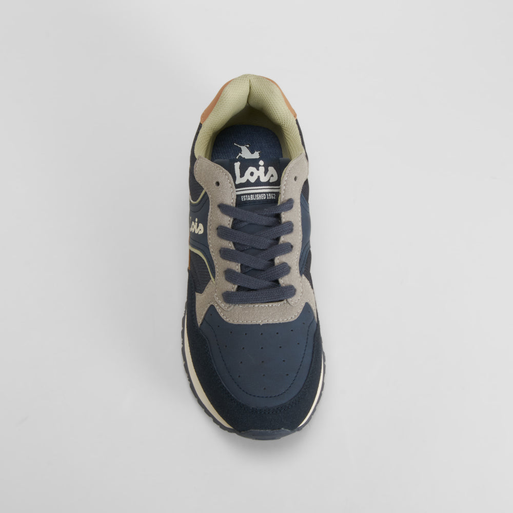 Zapatilla deportiva azul marino suela blanca LOIS