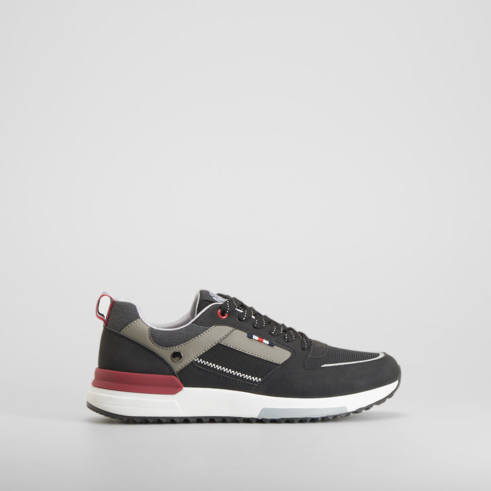 Zapatilla casual retrojogger negra NYC