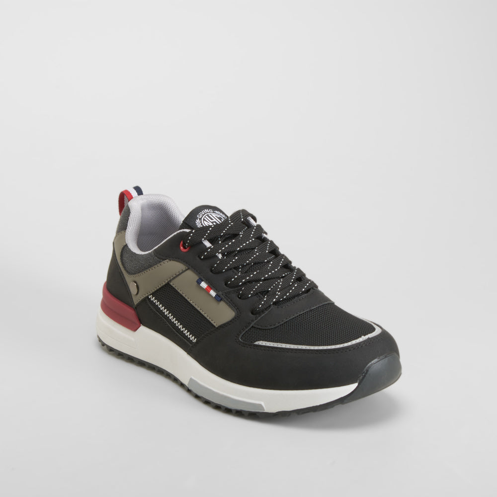 Zapatilla casual retrojogger negra NYC