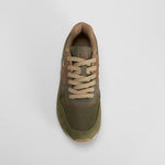 Zapatilla deportiva verde cordones suela goma NYC
