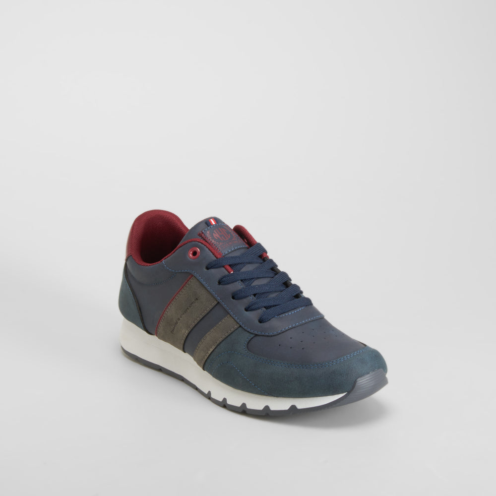 Zapatilla azul deportiva suela blanca NYC