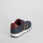 Zapatilla azul deportiva suela blanca NYC