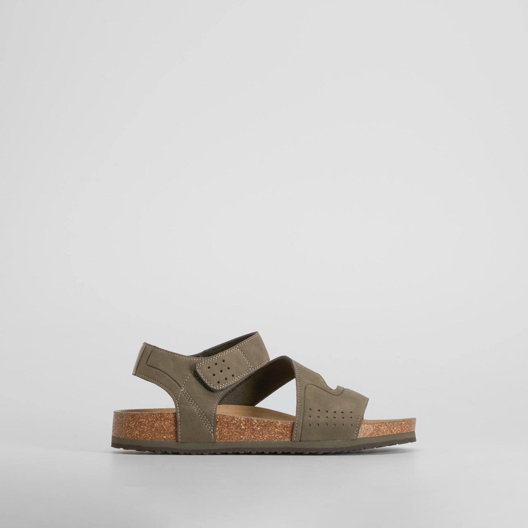 Sandalia bio tira ancha ajuste verde NYC