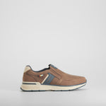 Zapatilla slip on runner marrón SENDA ROAD