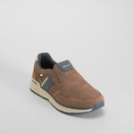Zapatilla slip on runner marrón SENDA ROAD