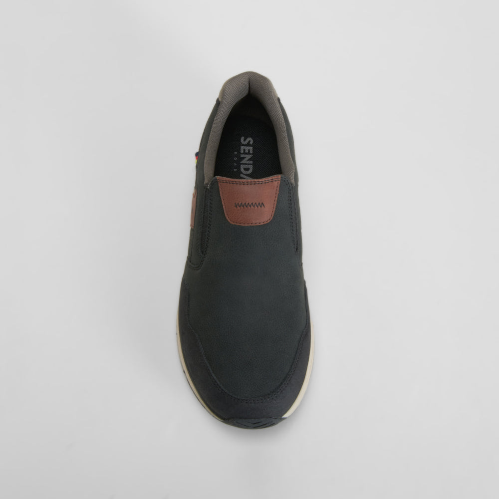 Zapatilla casual negra suela clara SENDA ROAD