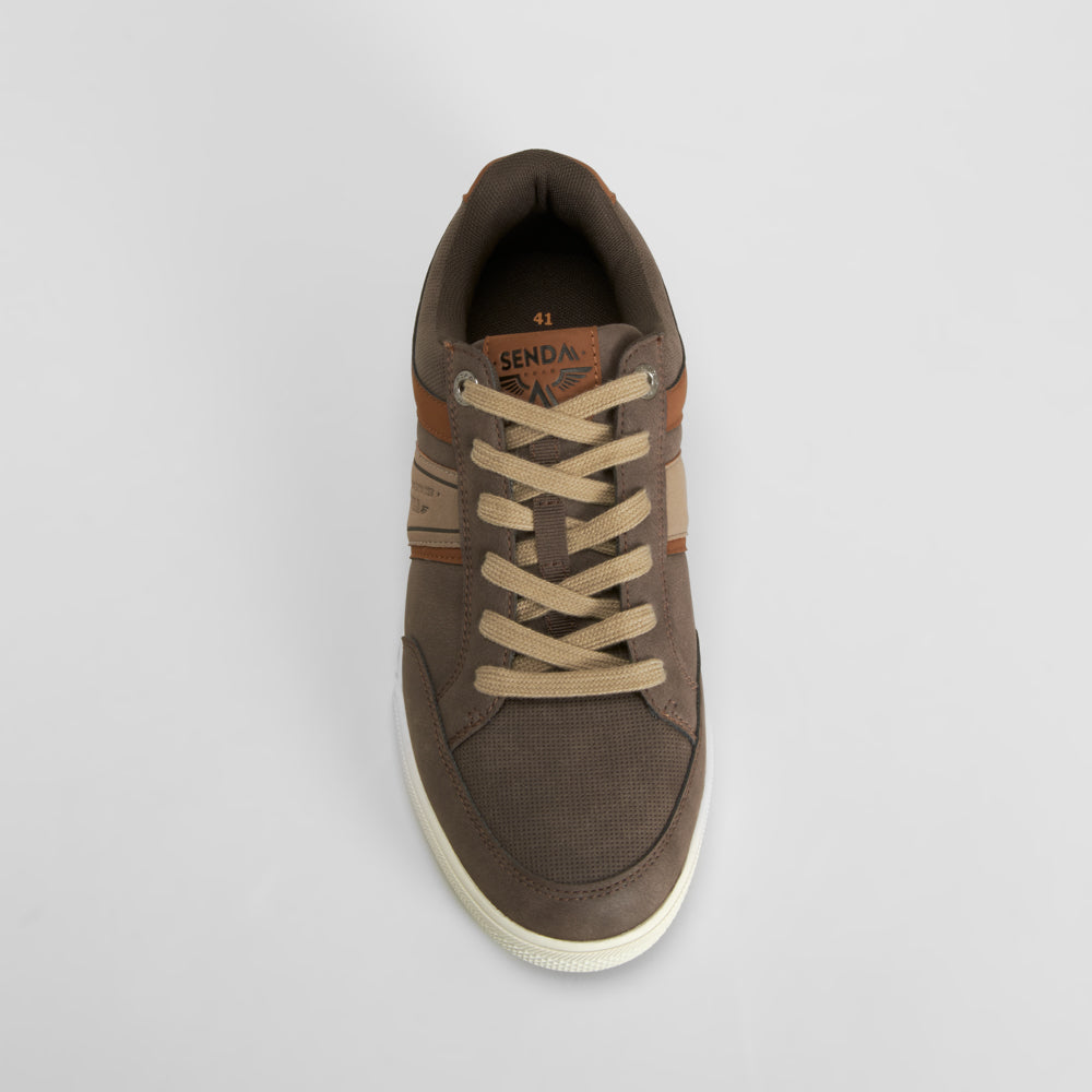 Zapatilla marron suela clara SENDA ROAD
