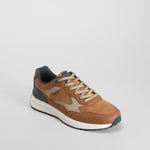 Zapatilla casual retro runner marrón SENDA ROAD