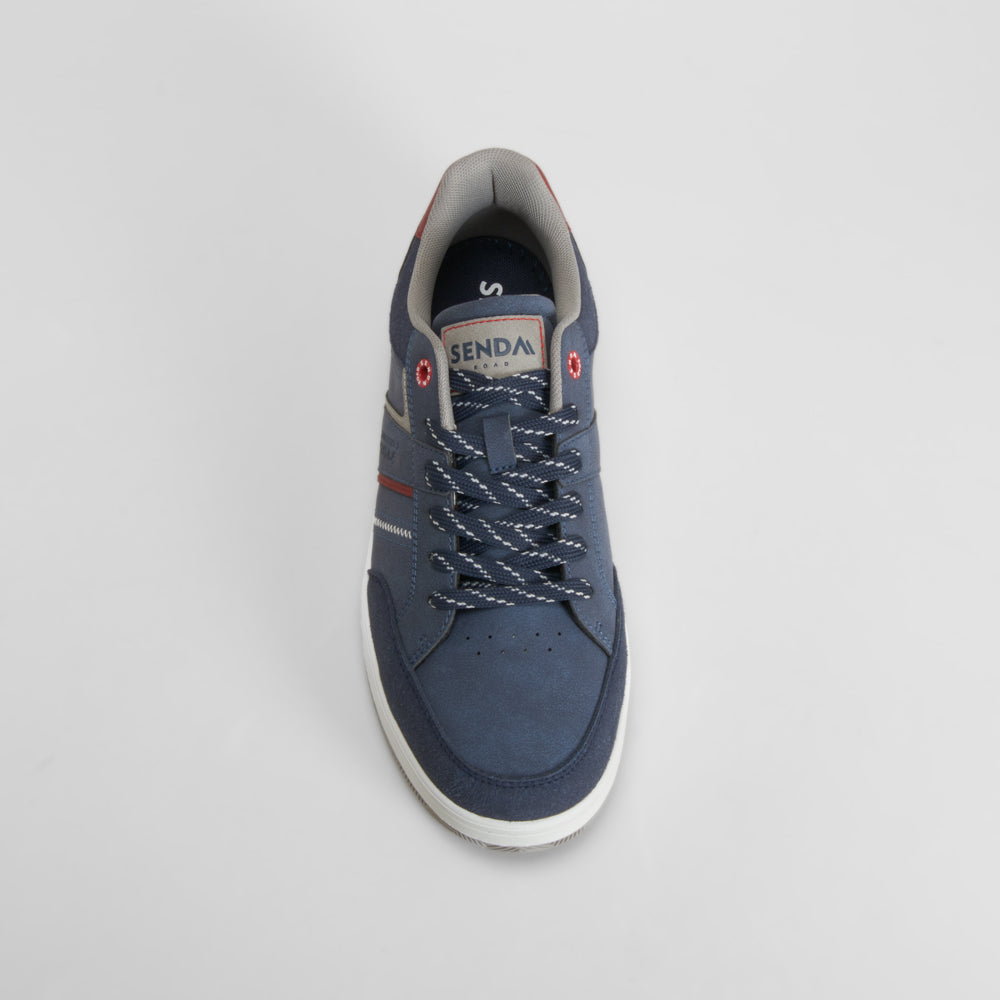 Zapatilla azul suela blanca cordones SENDA ROAD