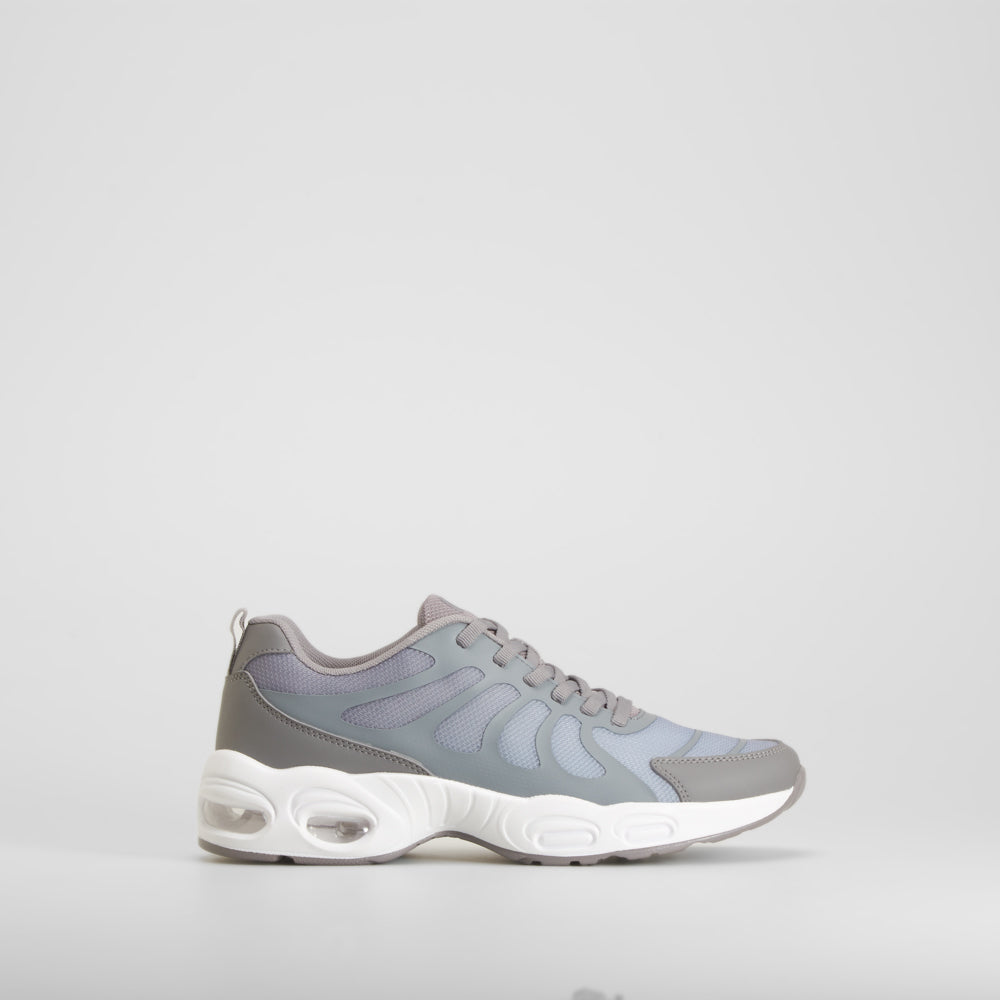 Zapatilla deportiva cordones gris UTWO