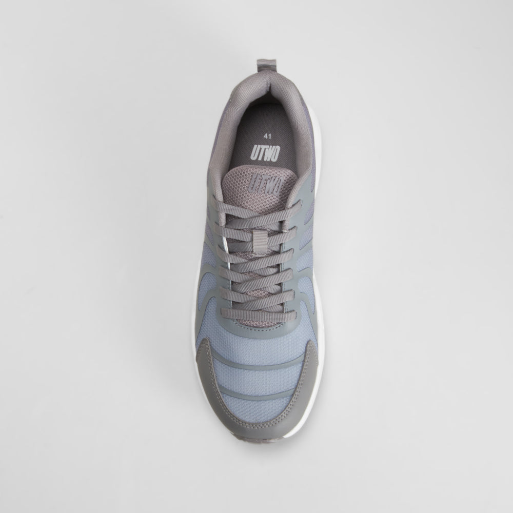 Zapatilla deportiva cordones gris UTWO