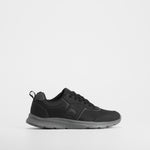 Deportiva walking cordones negra UTWO