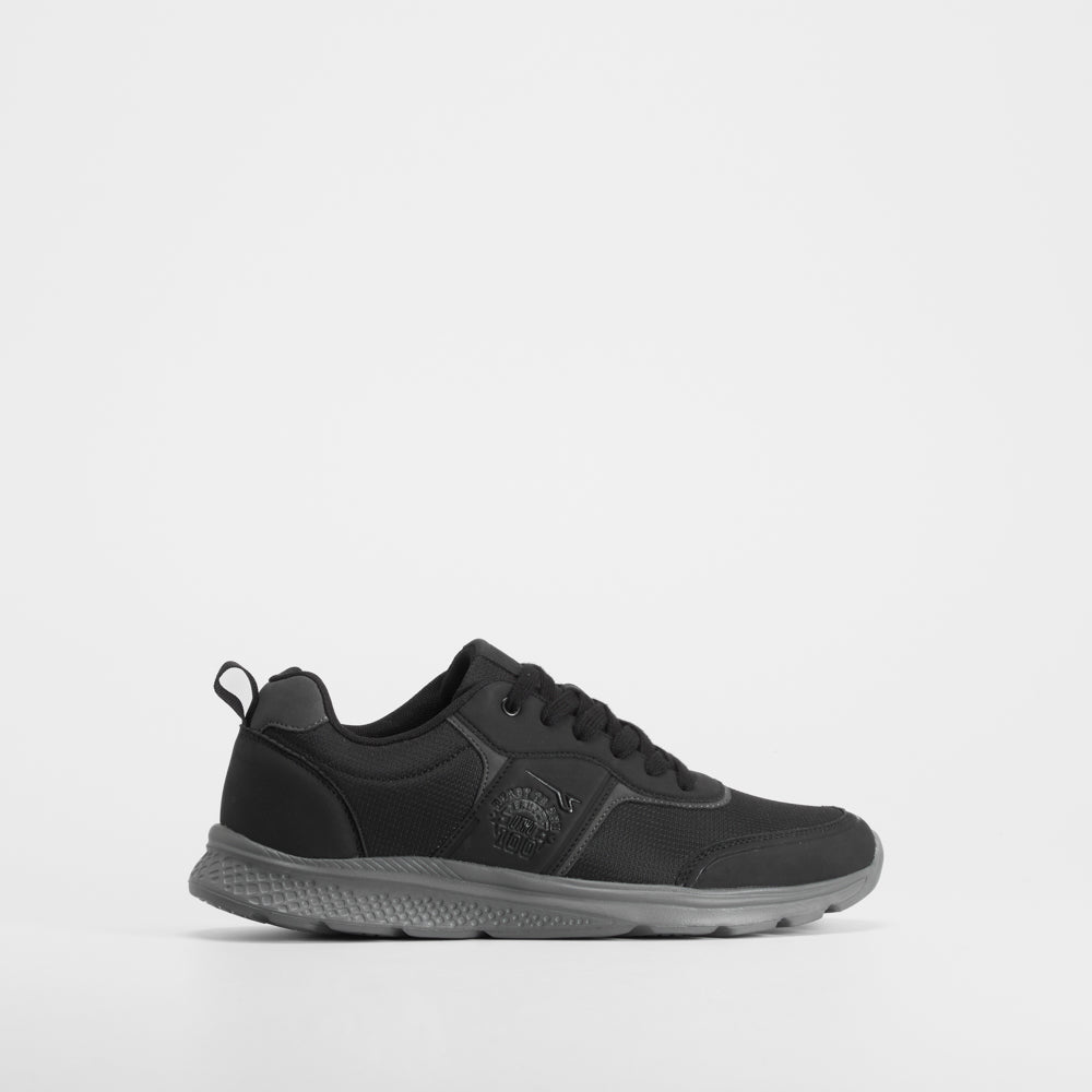 Deportiva walking cordones negra UTWO