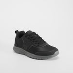 Deportiva walking cordones negra UTWO