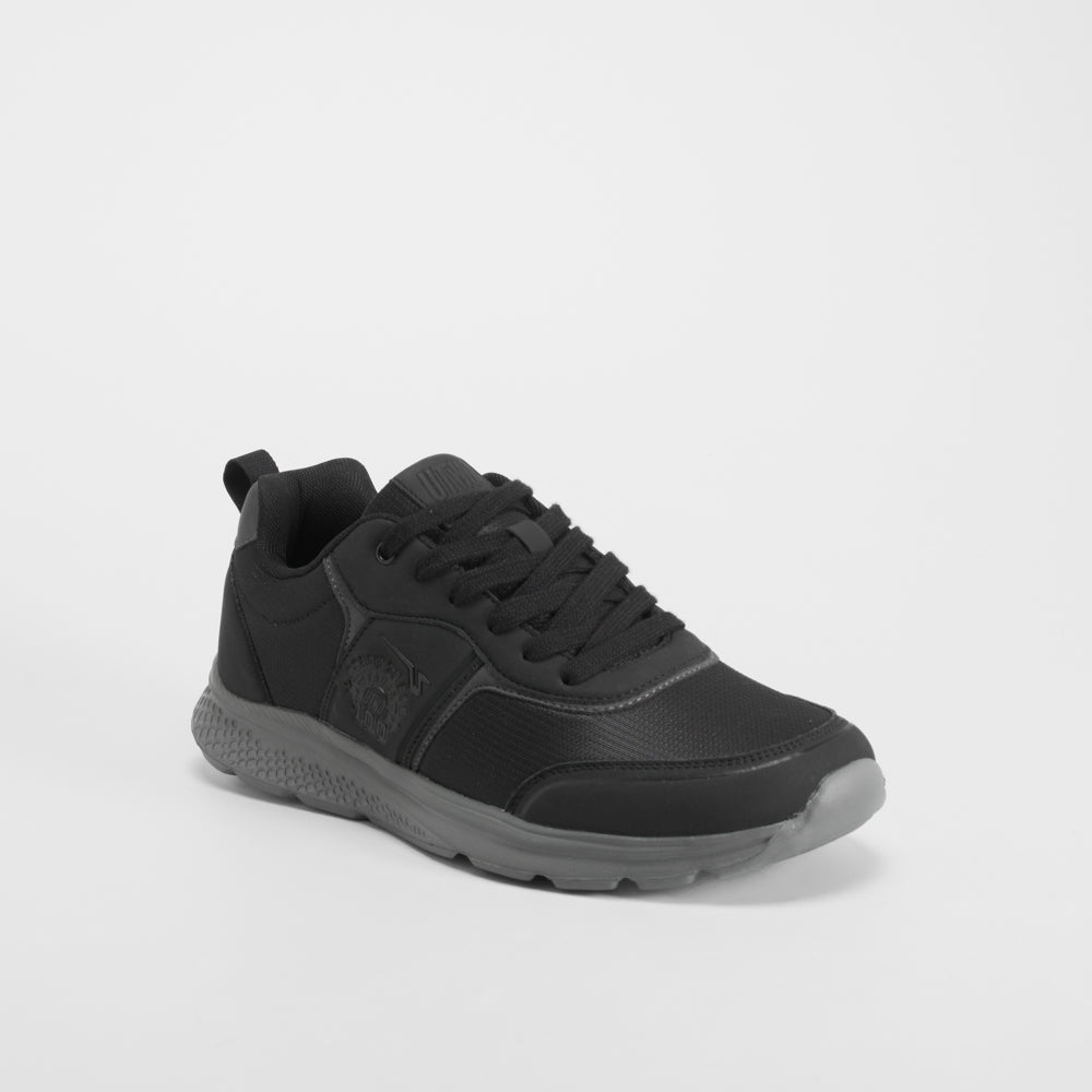 Deportiva walking cordones negra UTWO