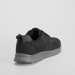 Deportiva walking cordones negra UTWO